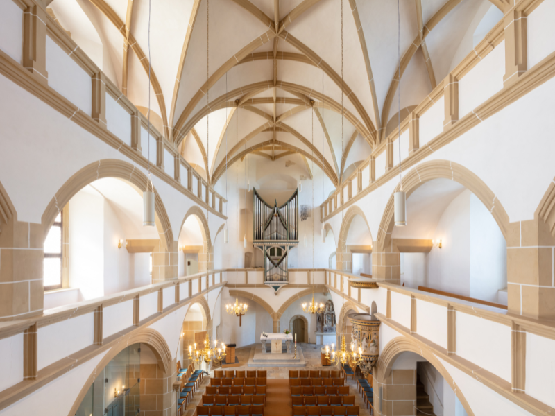 Blick in die Schlosskapelle Hartenfels