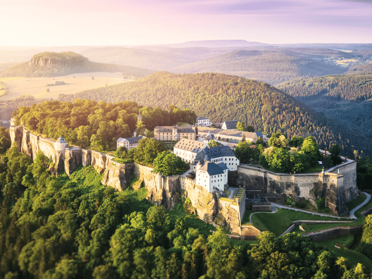 Festung Königstein aus der Vogelperspektive